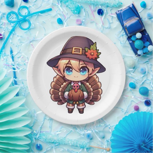 Erntedank Türkei Elf Pappteller (Party)