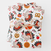 Erntedank Türkei, Ernte und Leckereien Geschenkpapier Set (Beispiel)