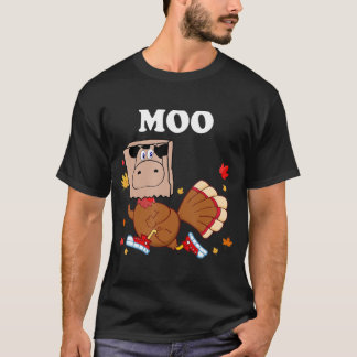 Erntedank Türkei Fake Kuh Moo Erntedank Turk T-Shirt