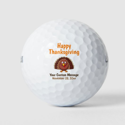 Erntedank Türkei Familienfeier Herbst Herbstfeier Golfball (Vorderseite)