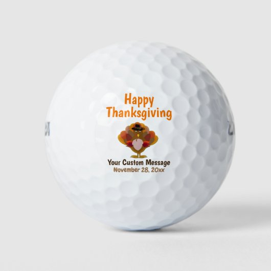 Erntedank Türkei Familienfeier Herbst Herbstfeier Golfball (Vorderseite)