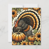 Erntedank Türkei Feiertagskarte (Vorderseite)