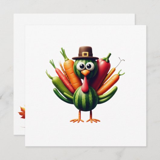 Erntedank Türkei Feiertagskarte (Vorne/Hinten)