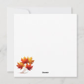 Erntedank Türkei Feiertagskarte (Rückseite)