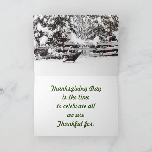 Erntedank Türkei Feiertagskarte (Innenseite)