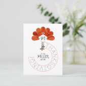 Erntedank Türkei Feiertagspostkarte (Stehend Vorderseite)