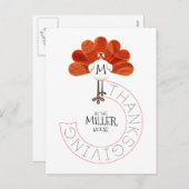 Erntedank Türkei Feiertagspostkarte (Vorne/Hinten)