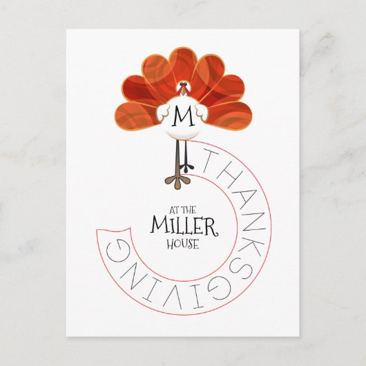 Erntedank Türkei Feiertagspostkarte (Vorderseite)