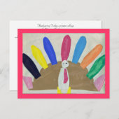 Erntedank Türkei Feiertagspostkarte (Vorne/Hinten)