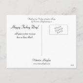 Erntedank Türkei Feiertagspostkarte (Rückseite)