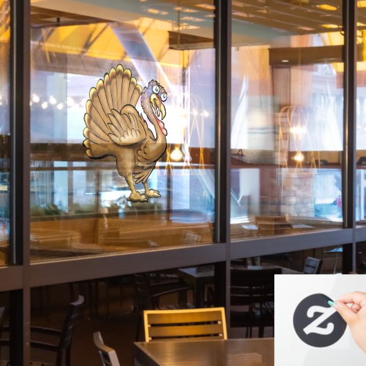 Erntedank Türkei Fensterklammer Fensteraufkleber (Restaurantfenster)