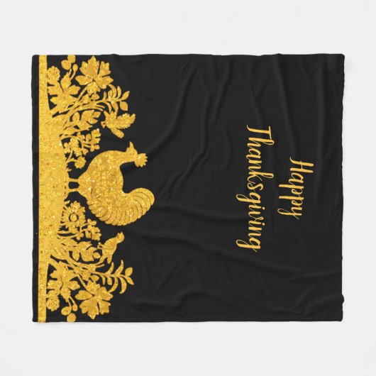 Erntedank Türkei Fleece Blanket (Vorderseite (Horizontal))