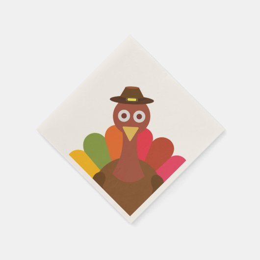 Erntedank Türkei. Funny. Spaß. Serviette (Ecke)