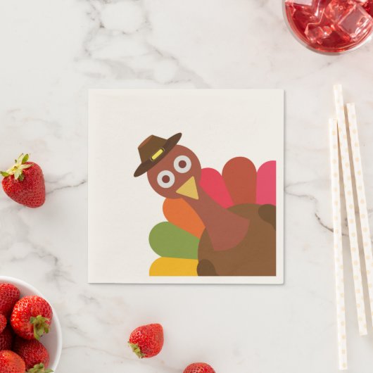 Erntedank Türkei. Funny. Spaß. Serviette (Beispiel)