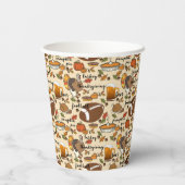 Erntedank, Türkei, Fußball Bierpumpen Pie Pa Pappbecher (Rückseite)