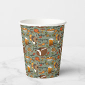 Erntedank, Türkei, Fußball Bierpumpen Pie Pa Pappbecher (Rückseite)