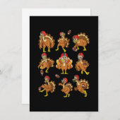 Erntedank Türkei Fußballspieler Quarterback R Einladung (Vorne/Hinten)