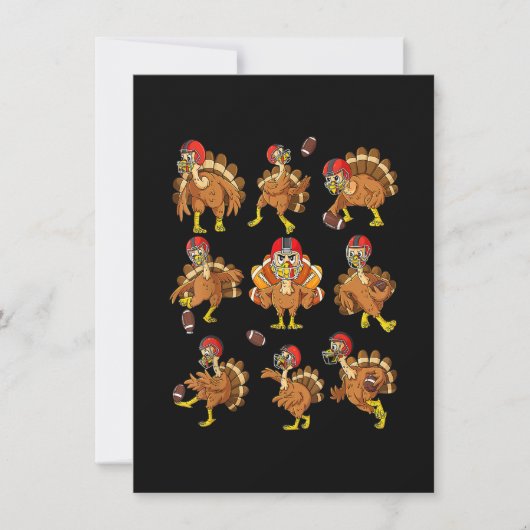 Erntedank Türkei Fußballspieler Quarterback R Einladung (Vorderseite)