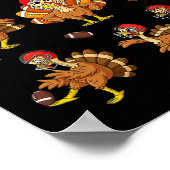 Erntedank Türkei Fußballspieler Quarterback R Poster (Ecke)