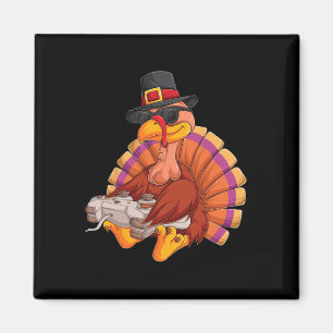 Erntedank Türkei Gamer Boys Kinder Teens Gam Magnet