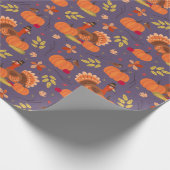 Erntedank Türkei Geschenkpapier (Ecke)