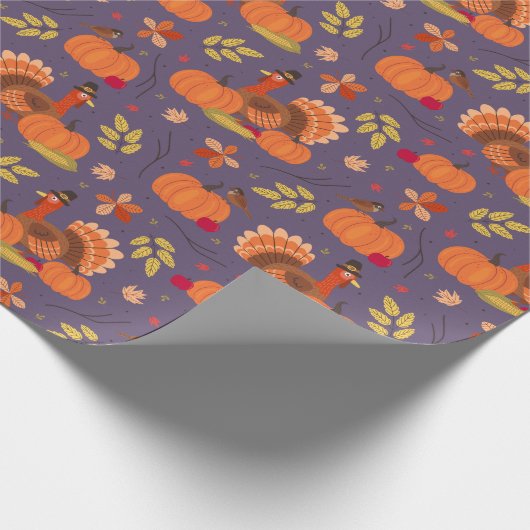 Erntedank Türkei Geschenkpapier (Ecke)