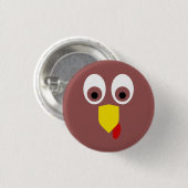 Erntedank Türkei Gesicht Button (Vorne & Hinten)