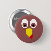 Erntedank Türkei Gesicht Button (Vorne & Hinten)