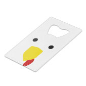 Erntedank Türkei Gesicht Geldbeutel Flaschenöffner (Rückseite Schrägansicht)