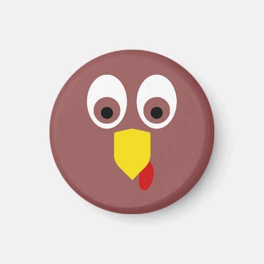 Erntedank Türkei Gesicht Magnet (Vorne)