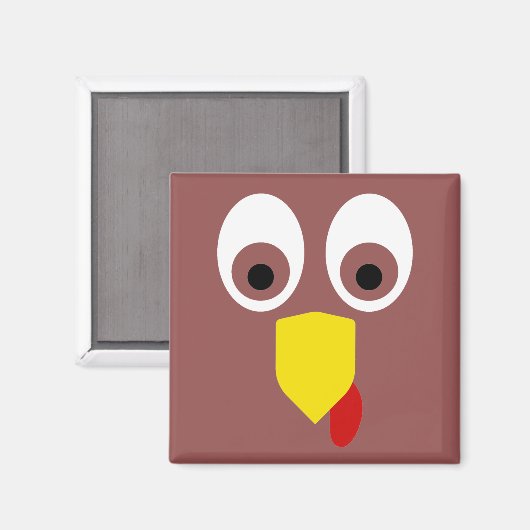 Erntedank Türkei Gesicht Magnet (Vorderseite/Rückseite)