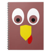 Erntedank Türkei Gesicht Notizblock (Vorderseite)