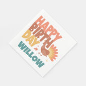 Erntedank Türkei Gobble Gobble Gappy Birthday Serviette (Ecke)