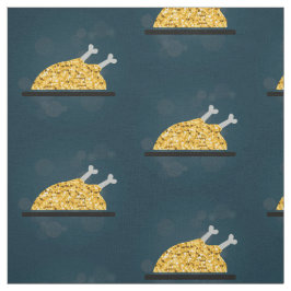 Erntedank Türkei Graphic Gold Imitate Glitzer Stoff