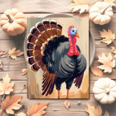 Erntedank Türkei | Happy Thanksgiving Painted Feiertagspostkarte