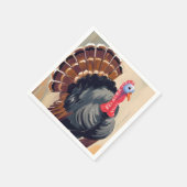 Erntedank Türkei | Happy Thanksgiving Party Serviette (Ecke)