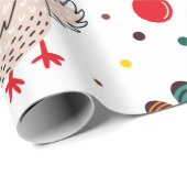 Erntedank Türkei Herbst Herbst Verweigerung Muster Geschenkpapier (Rolleneckpunkt)