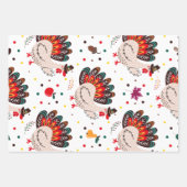 Erntedank Türkei Herbst Herbst Verweigerung Muster Geschenkpapier Set (Vorderseite)