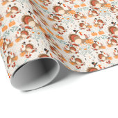 Erntedank Türkei Herbstmuster Geschenkpapier (Rolleneckpunkt)