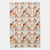 Erntedank Türkei Herbstmuster Geschirrtuch (Vertikal)