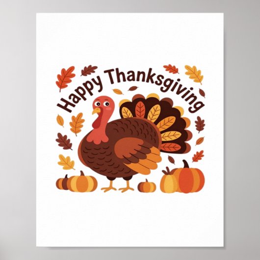 Erntedank Türkei - Herbstwochenklassische Overs Poster (Vorne)