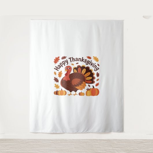 Erntedank Türkei - Herbstwochenklassische Overs Wandteppich (Vorderseite)