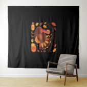 Erntedank Türkei - Herbstwochenklassische Overs Wandteppich (Beispiel (Horizontal))