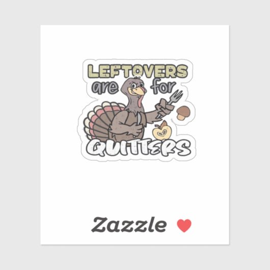 Erntedank Türkei Leftovers sind für Quittung Aufkleber (Blatt)