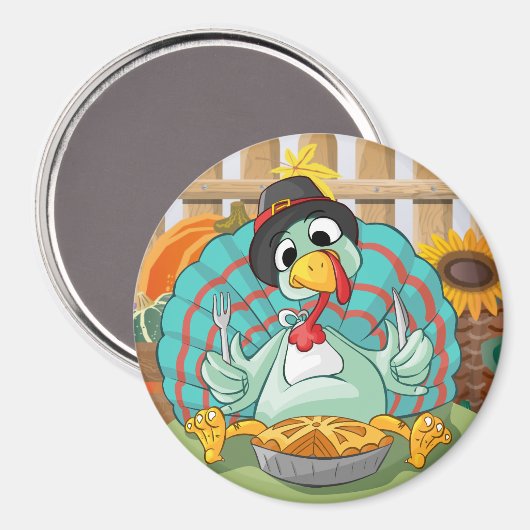 Erntedank Türkei Magnet (Vorderseite/Rückseite)