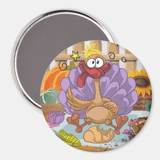 Erntedank Türkei Magnet (Vorderseite/Rückseite)