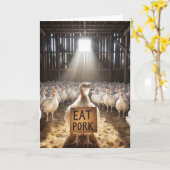 Erntedank Türkei mit dem Zeichen "Schweinefleisch Karte (Gelbe Blume)