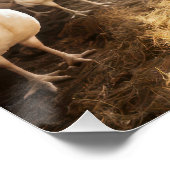 Erntedank Türkei mit dem Zeichen "Schweinefleisch  Poster (Ecke)