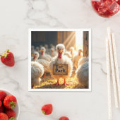 Erntedank Türkei mit dem Zeichen "Schweinefleisch Serviette (Beispiel)