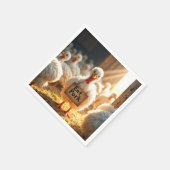 Erntedank Türkei mit dem Zeichen "Schweinefleisch Serviette (Ecke)